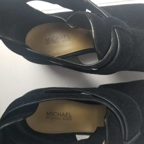 Michael Kors Mercer Black Suede Women's Bootie Sz 8 - Picture 9 of 11